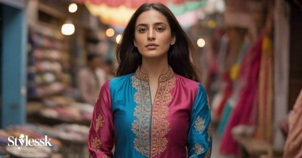 V-Neck with Collar Blouse 