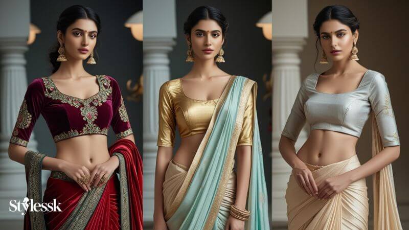 Velvet, Silk, and Cotton Fabric Blouse Inspirations 