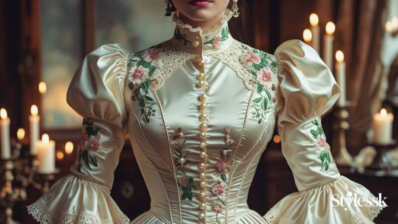 Victorian-Inspired Princess Cut Blouse – Vintage Glamour 