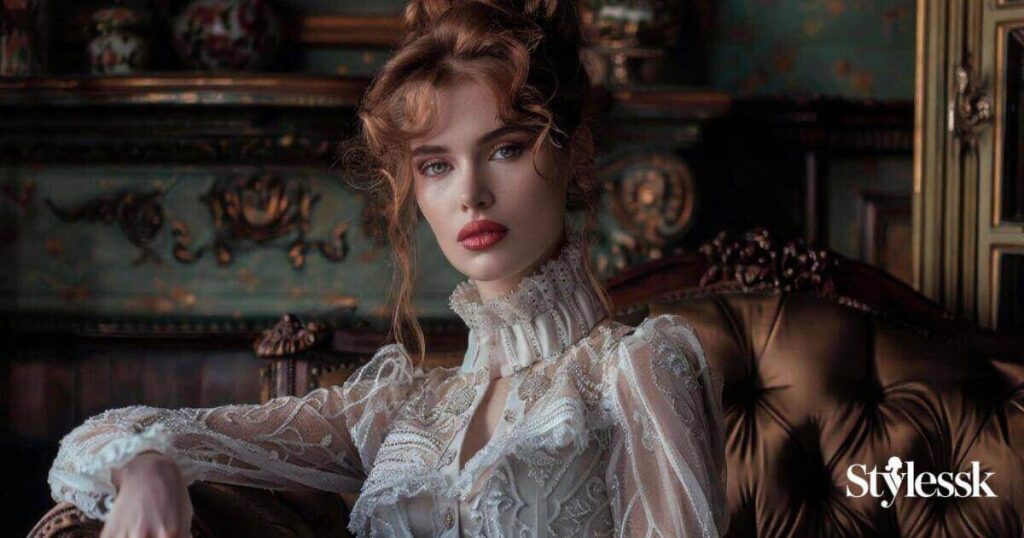 Victorian Style Collar Blouse 