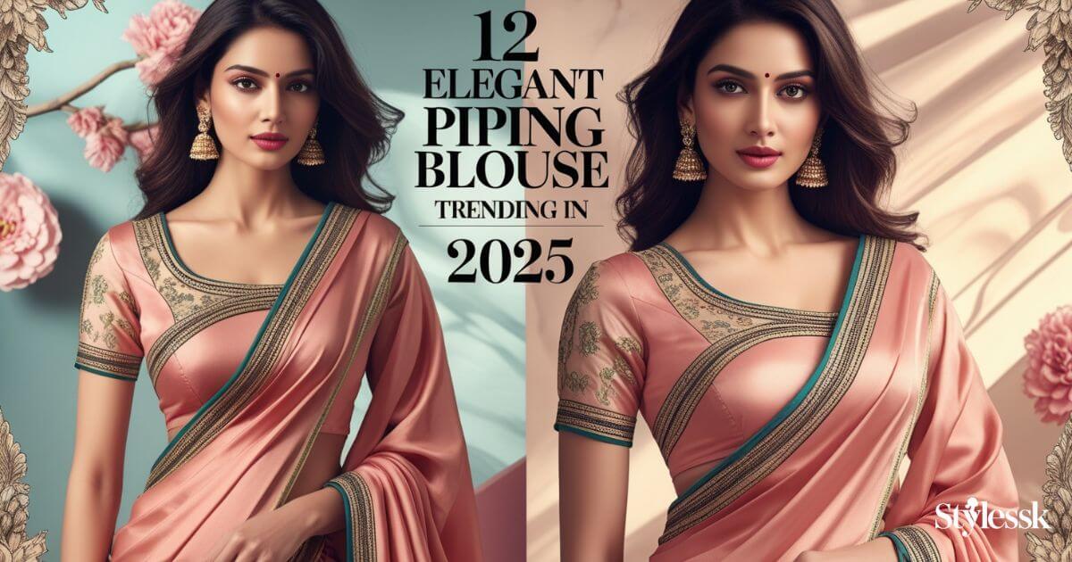 12 Elegant Piping Blouse Designs Trending in 2025 
