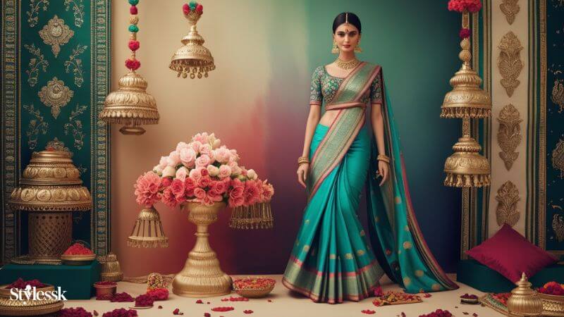 Butta Blouse Designs: Colour Combinations & Contrast Ideas