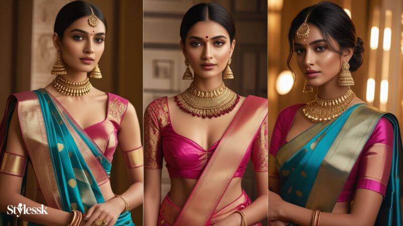 Butta Blouse Designs: Styling Tips for Pattu Sarees with Blouses