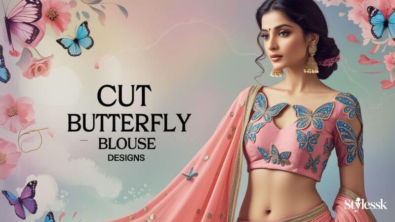  Cut Butterfly Blouse Designs 