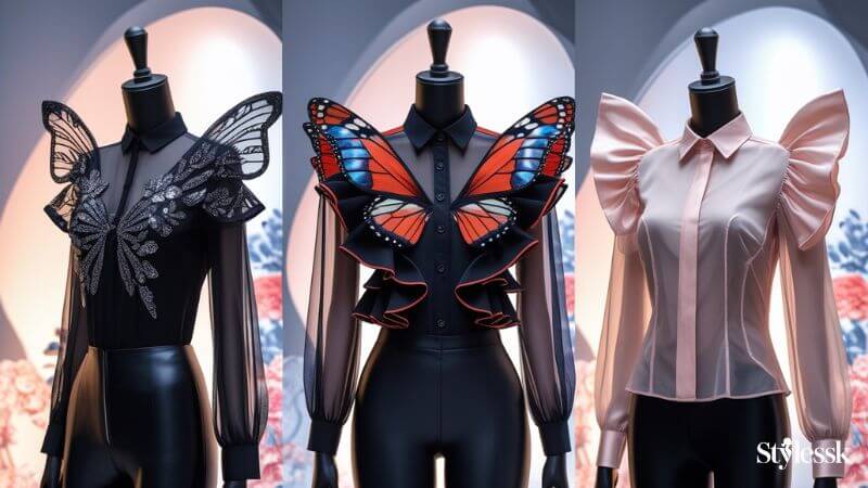 Designer & Modern Variations of Butterfly Blouses 