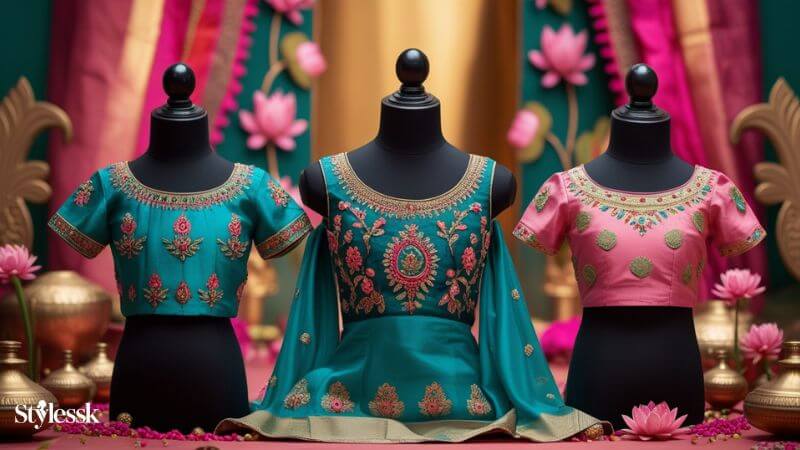 Designer Work in Kids Blouse Patterns 
