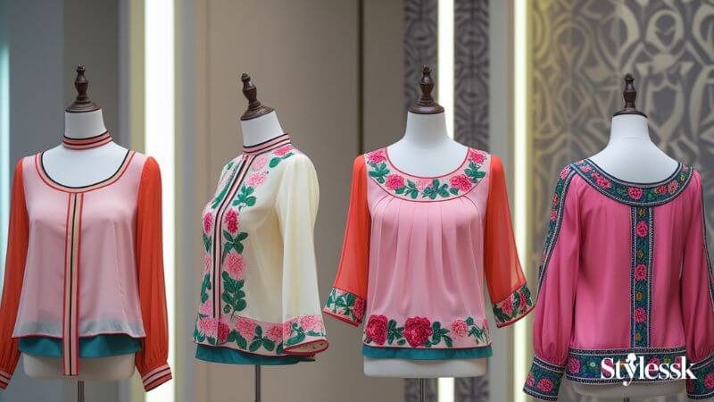 Different Types of Blouse Piping Patterns 