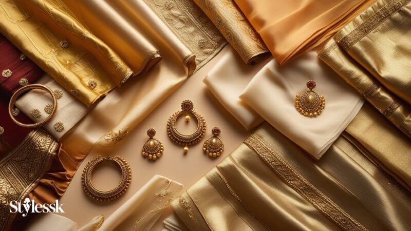 Fabric Choices for Golden Blouse Designs