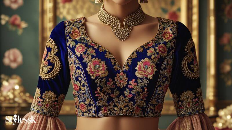 Fabric Choices in Sabyasachi Blouse Designs