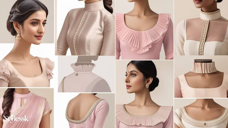 Formal Saree Blouse Neck Designs