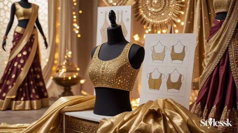 Golden Blouse Designs in 2025 & Beyond