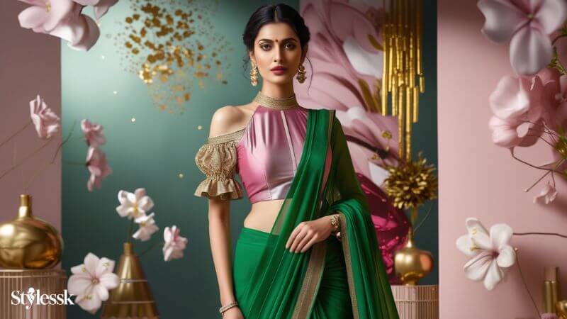 How to Choose the Perfect Blouse Color for Your Green Saree 
