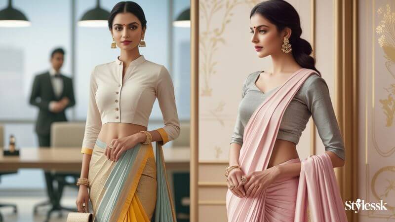 How to Style a Formal Blouse with Different Sarees