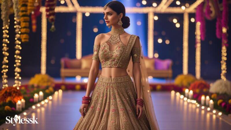 Lehenga Blouse Designs According to Occasion (Wedding, Party, Festive) 