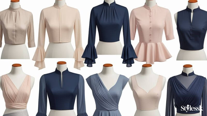 Popular Types of Formal Blouses for Sarees