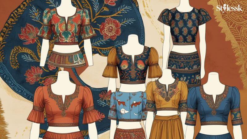 Sleeve Variations in Kalamkari Blouses 