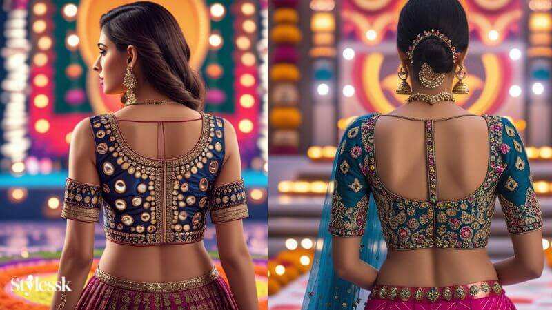 Stunning Navratri Blouse Back Designs 