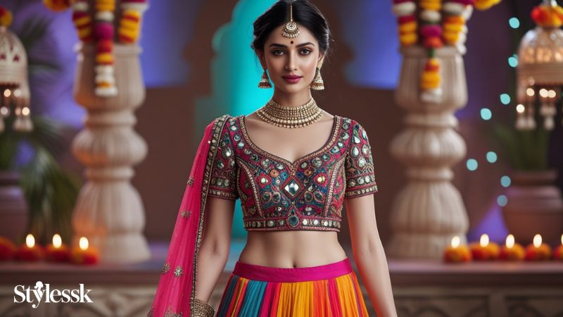 Traditional Gujarati Chaniya Choli Blouse Designs 