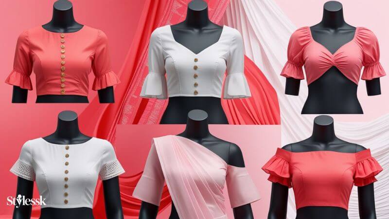 Trendy Short Sleeve Blouse Designs 