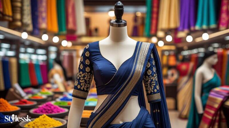 Why are Navy Blue Blouse Designs is Always in Trend? 