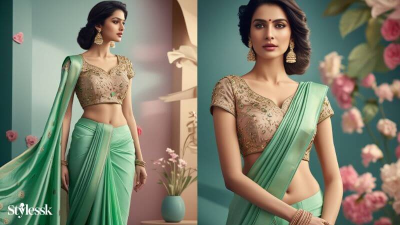 Why Choosing the Right Blouse Colour Matters with a Green Saree 