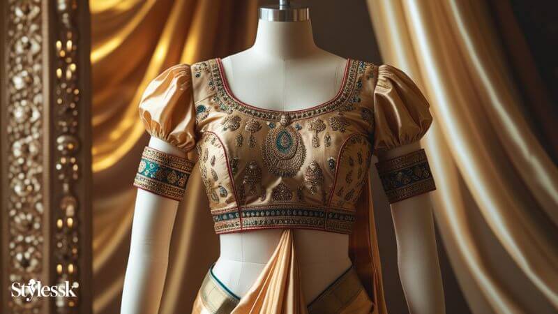 Designer Blouse Ideas for Mysore Silk Sarees 
