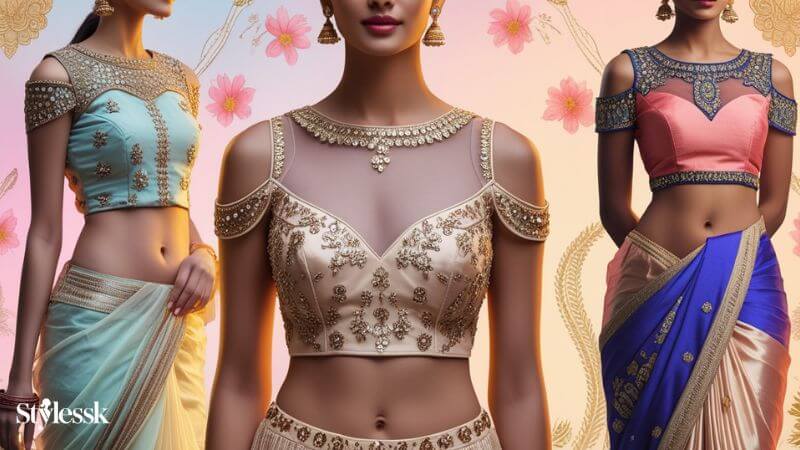 Different Types of Cold Shoulder Blouse Designs