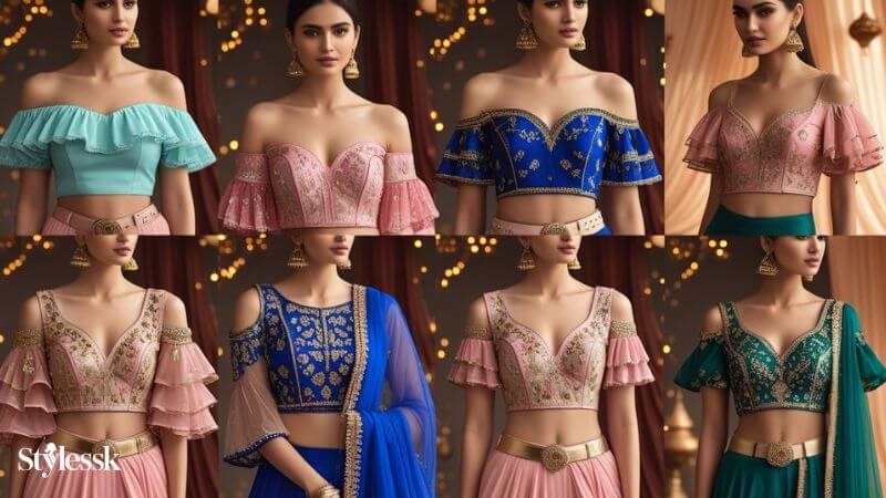 Different Types of Shoulder Blouse Designs