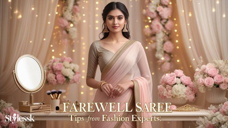 Farewell Saree Styling Tips from Fashion Experts