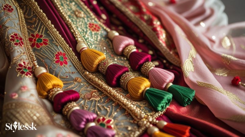 Zari and Thread Latkan Designs